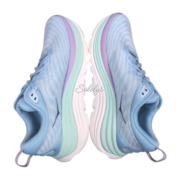 HOKA ONE ONE Gaviota 5 Airy Blue Sunlit Ocean ABSO Womens Stability Sneaker 8B - Picture 10 of 11